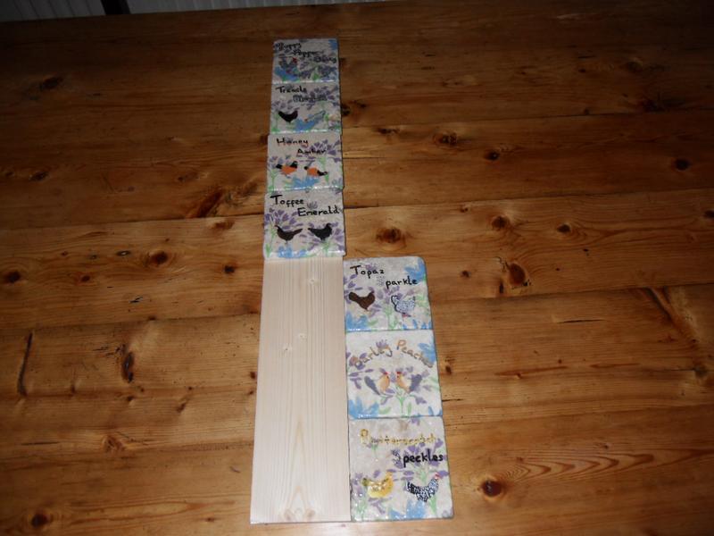 The coasters and a strip of wood