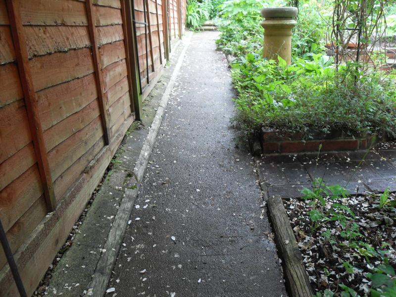 The path going up the garden