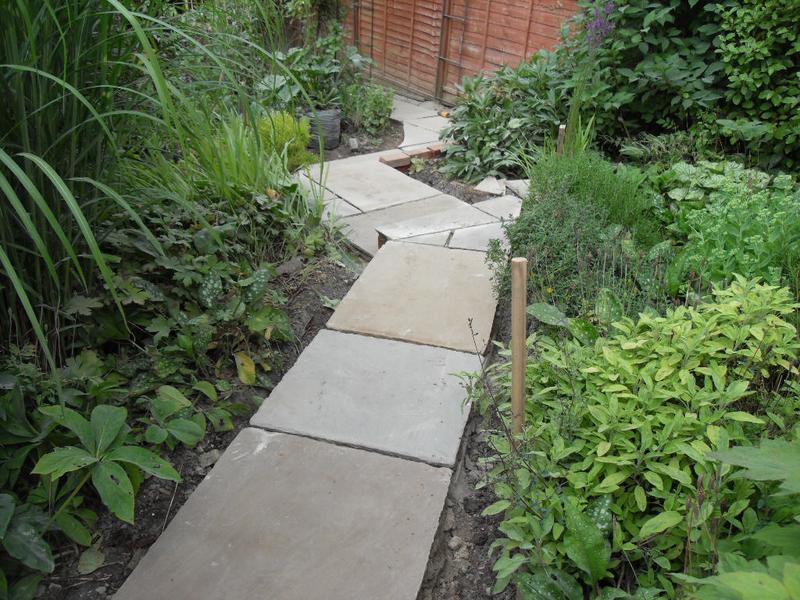 Going down towards the veg plot